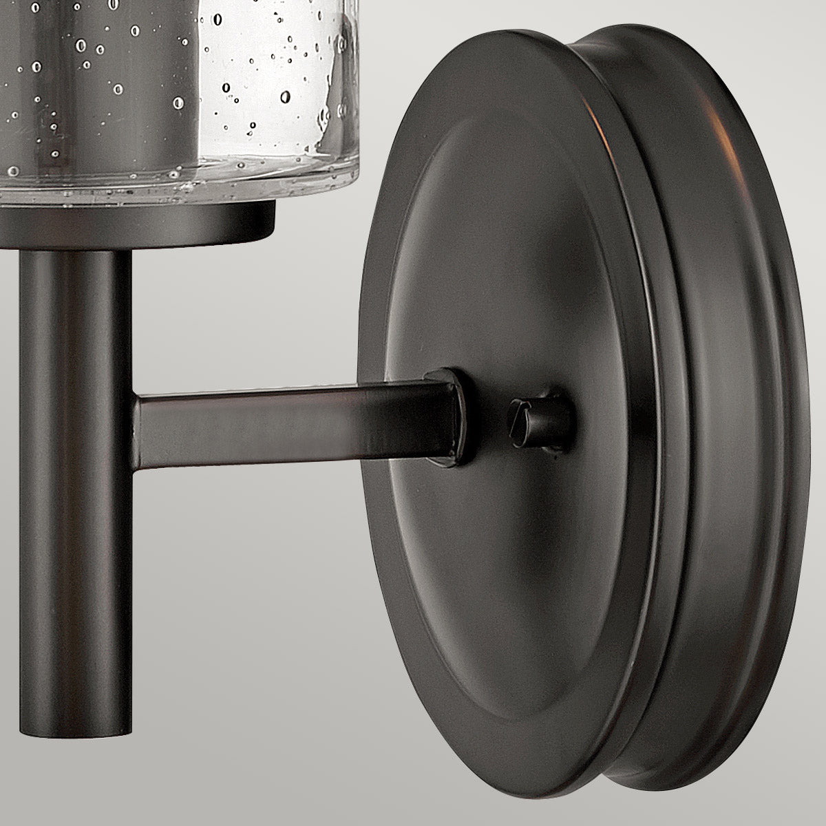 Collier 1 lt Wall Light with Clear Seeded glass. - Black Oxide E27