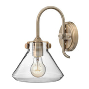 Congress 1 Light Wall Light With Various Styles - Brushed Caramel/Chrome IP20 E27