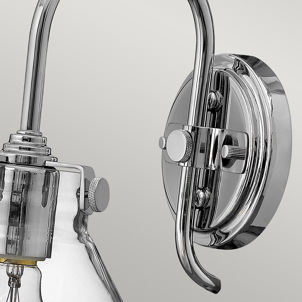 Congress 1 Light Wall Light With Various Styles - Brushed Caramel/Chrome IP20 E27