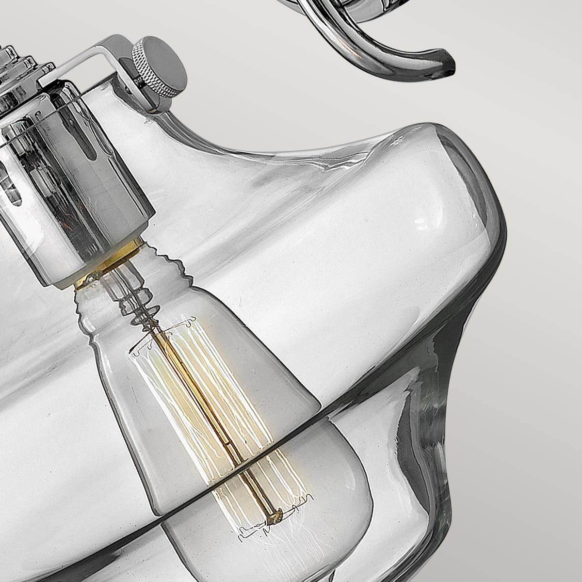 Congress 1 Light Wall Light With Various Styles - Brushed Caramel/Chrome IP20 E27