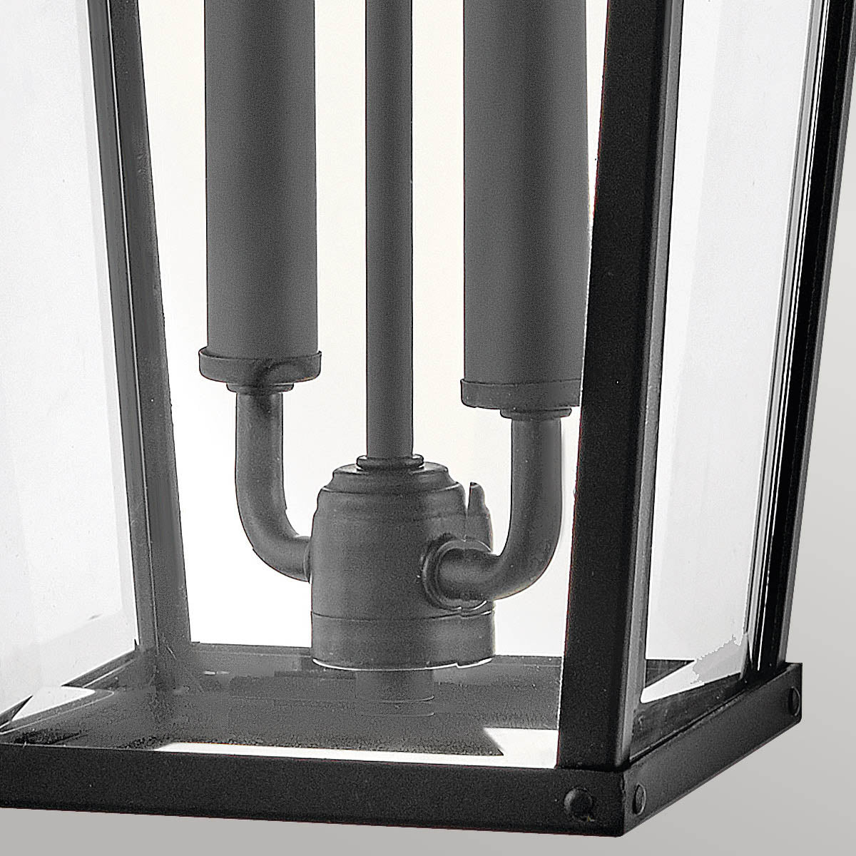 Hinkley Dawson 1 lt Outdoor Large Wall Lantern - Black with Burnished Bronze accent IP44 E14