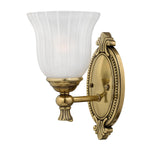 Francoise 1Lt Bathroom Wall Light IP44 - Burnished Brass