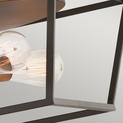 Fulton 4 Light Flush - Bronze and Brass E27