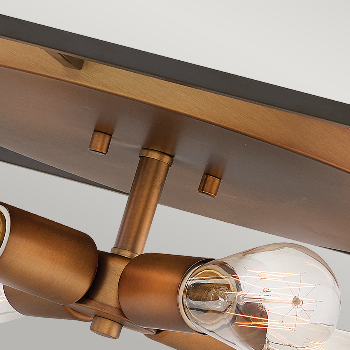 Fulton 4 Light Flush - Bronze and Brass E27