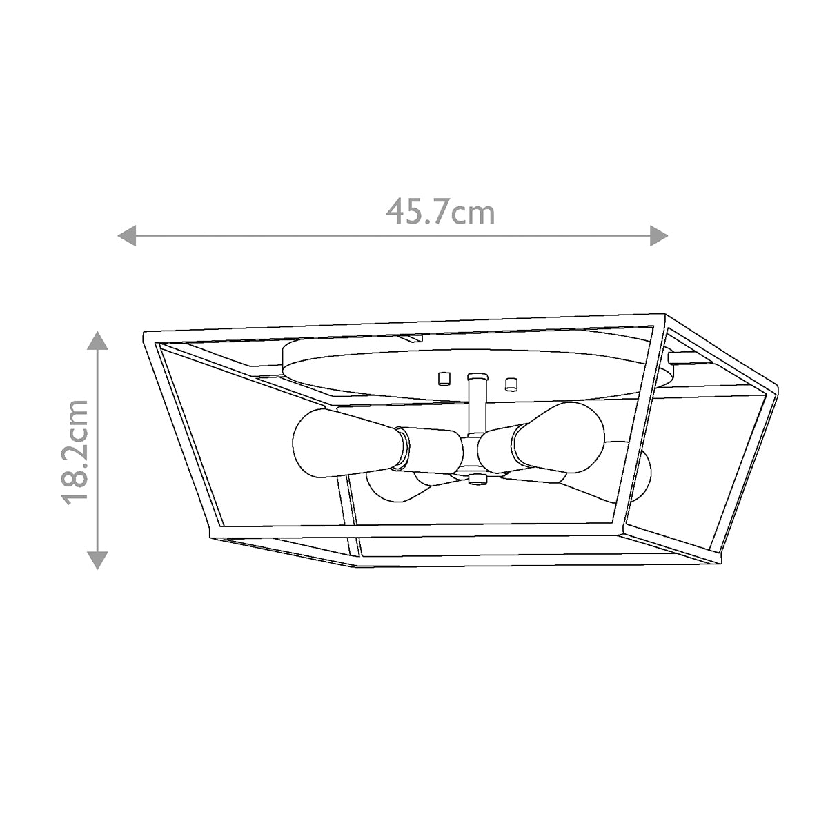 Fulton 4 Light Flush - Bronze and Brass E27