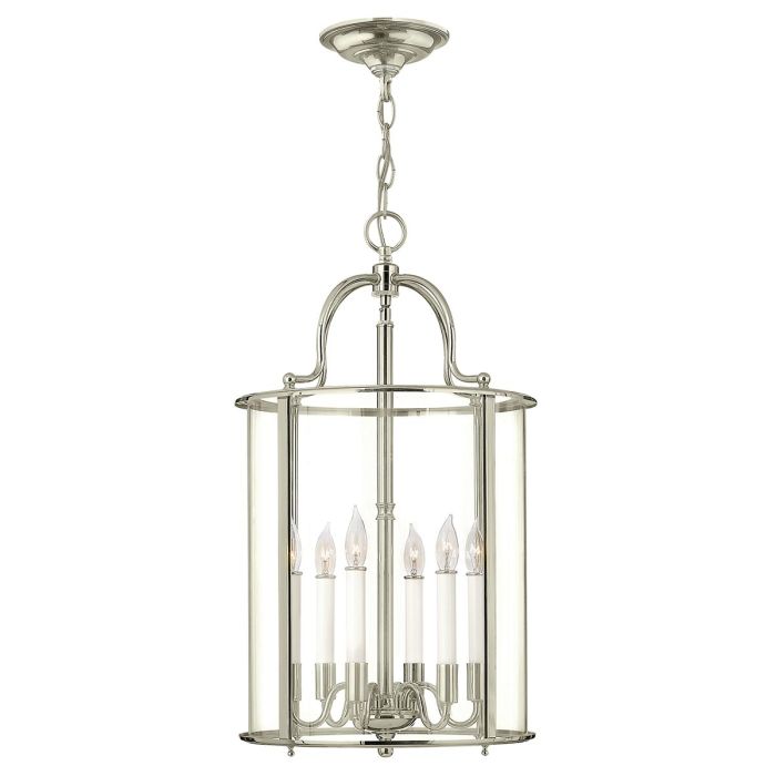 Gentry 3/4/6 Light Pendant- Nickel/ Silver/ Brass