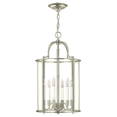 Gentry 3/4/6 Light Pendant- Nickel/ Silver/ Brass