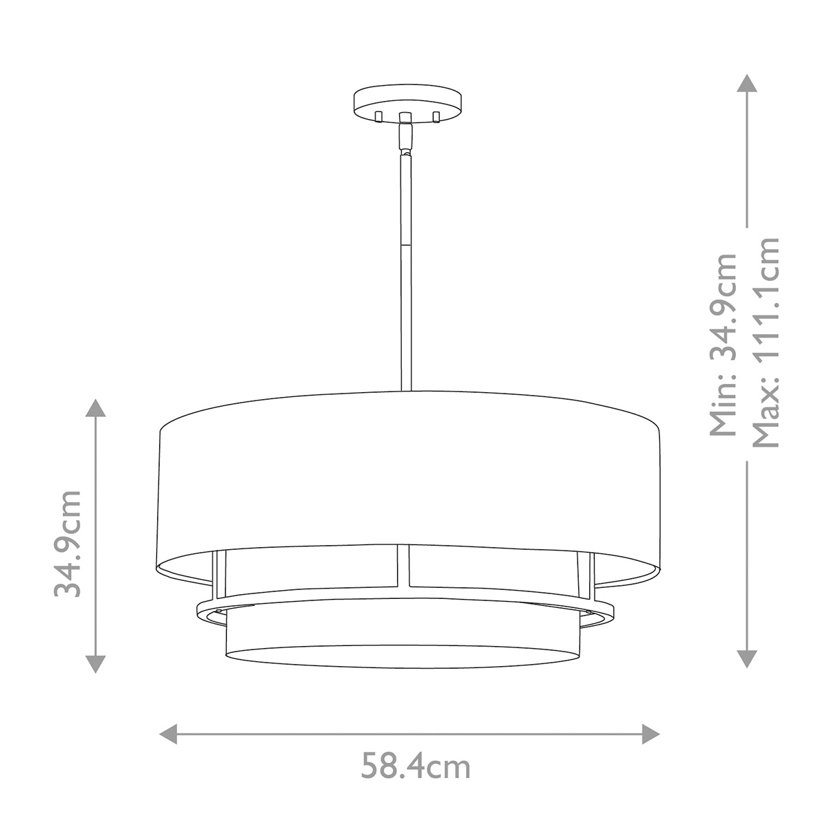 Graham 3/4Lt Duo Mount In Various Finish E14