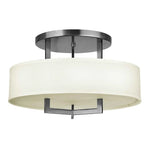 Hampton 3 Light Semi-Flush - Brushed Brass/ Antique Nickel