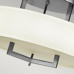 Hampton 3 Light Semi-Flush - Brushed Brass/ Antique Nickel