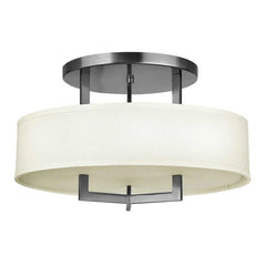 Hampton 3 Light Semi-Flush - Brushed Brass/ Antique Nickel