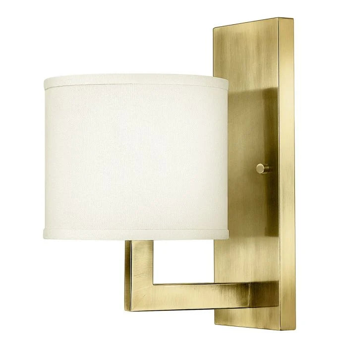 Hampton 1 Light Wall Light - Brushed Brass/ Antique Nickel
