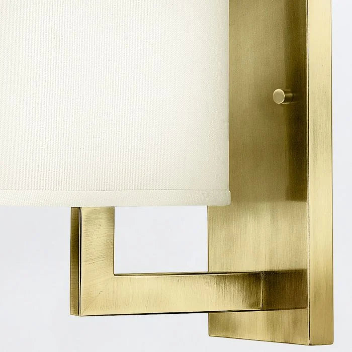 Hampton 1 Light Wall Light - Brushed Brass/ Antique Nickel