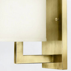 Hampton 1 Light Wall Light - Brushed Brass/ Antique Nickel