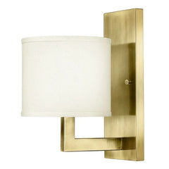 Hampton 1 Light Wall Light - Brushed Brass/ Antique Nickel