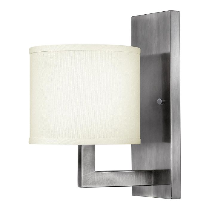 Hampton 1 Light Wall Light - Brushed Brass/ Antique Nickel