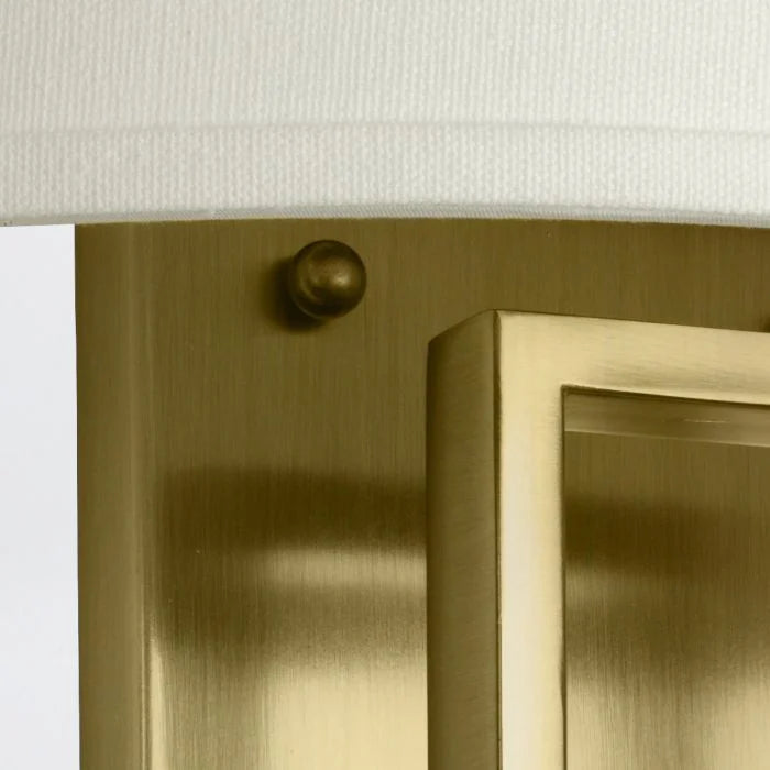 Hampton 2 Light Wall Light  - Brushed Brass/ Antique Nickel