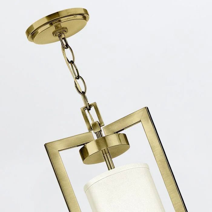 4 lt Hampton Chandelier - Brushed Brass/ Antique Nickel