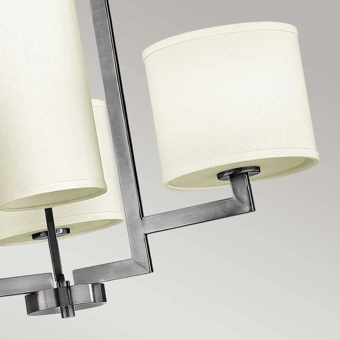 4 lt Hampton Chandelier - Brushed Brass/ Antique Nickel