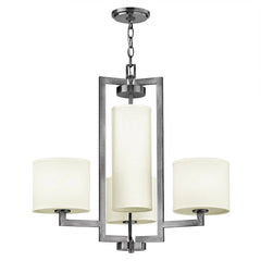 4 lt Hampton Chandelier - Brushed Brass/ Antique Nickel