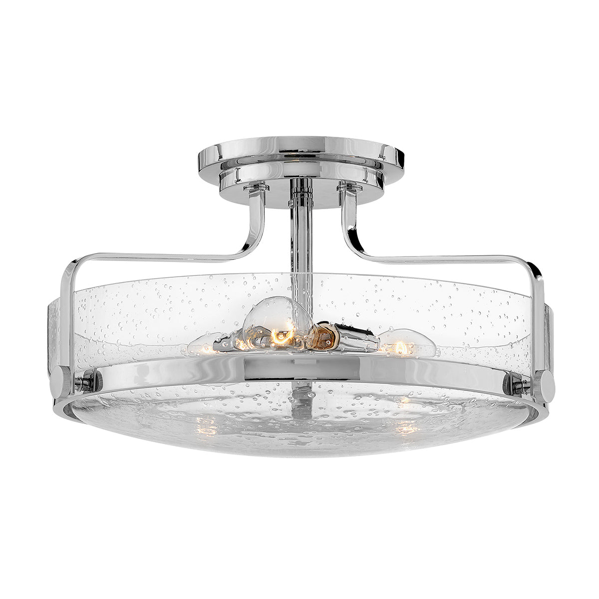 Harper 3 Light Small/Large Semi-Flush - In Various Finishes E27