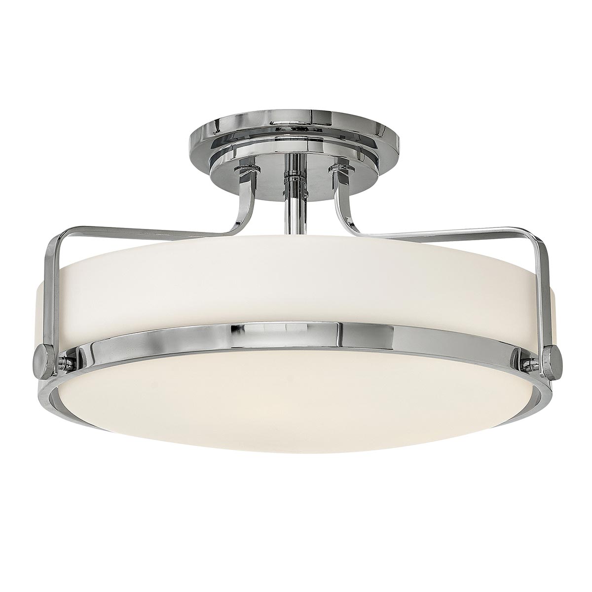 Harper 3 Light Small/Large Semi-Flush - In Various Finishes E27
