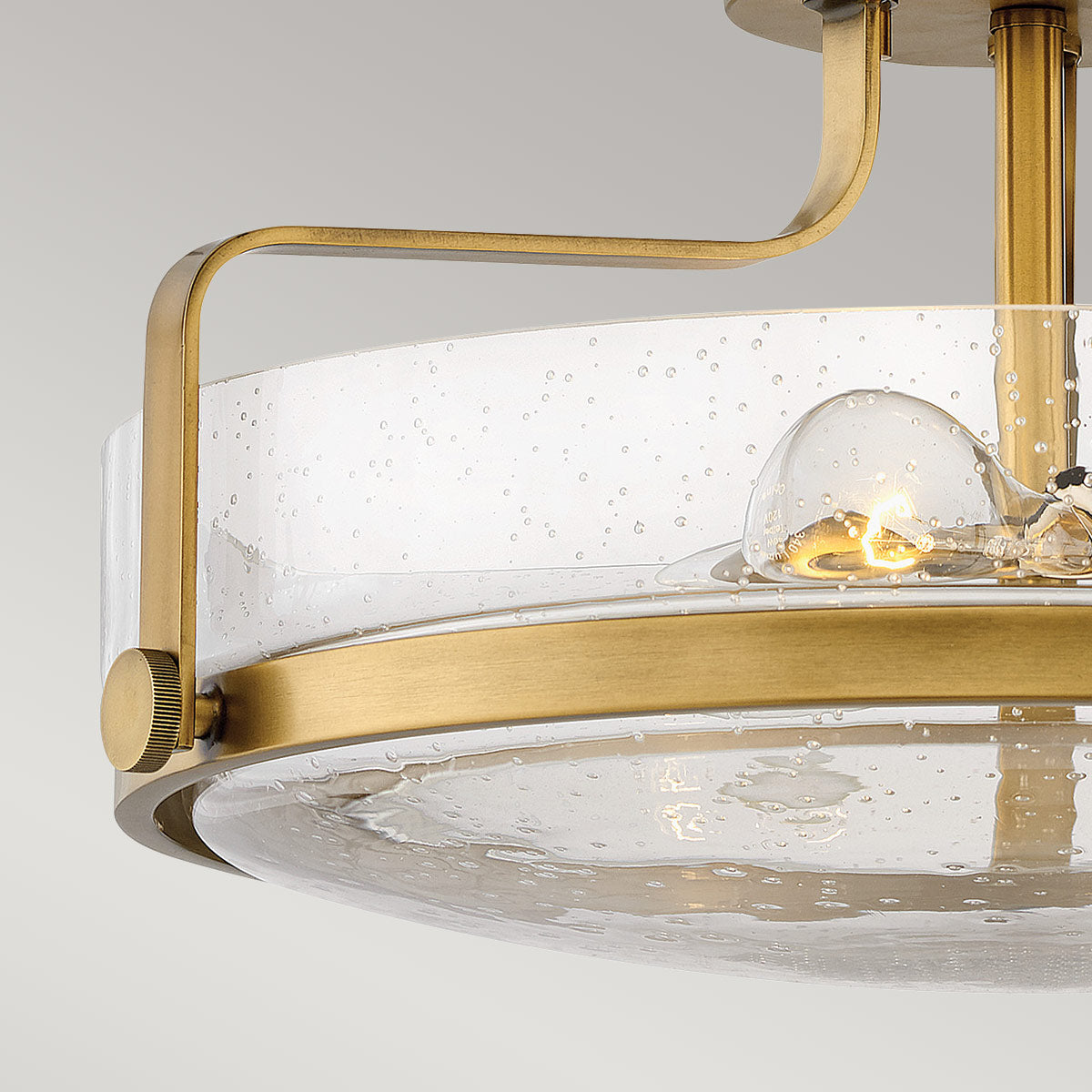 Harper 3 Light Small/Large Semi-Flush - In Various Finishes E27