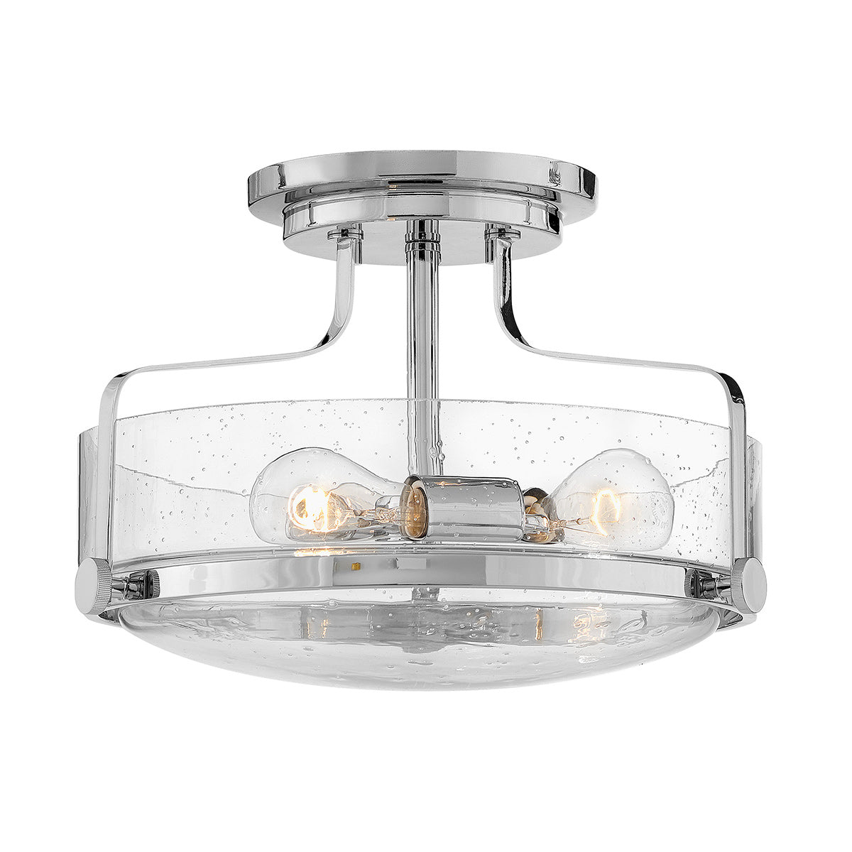 Harper 3 Light Small/Large Semi-Flush - In Various Finishes E27