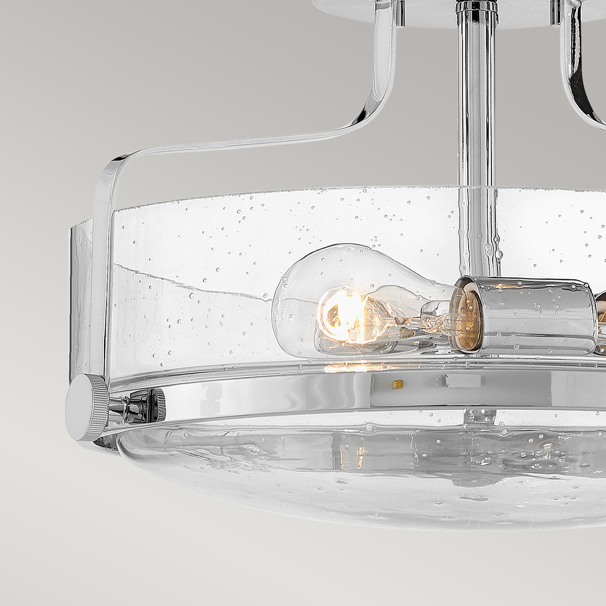 Harper 3 Light Small/Large Semi-Flush - In Various Finishes E27