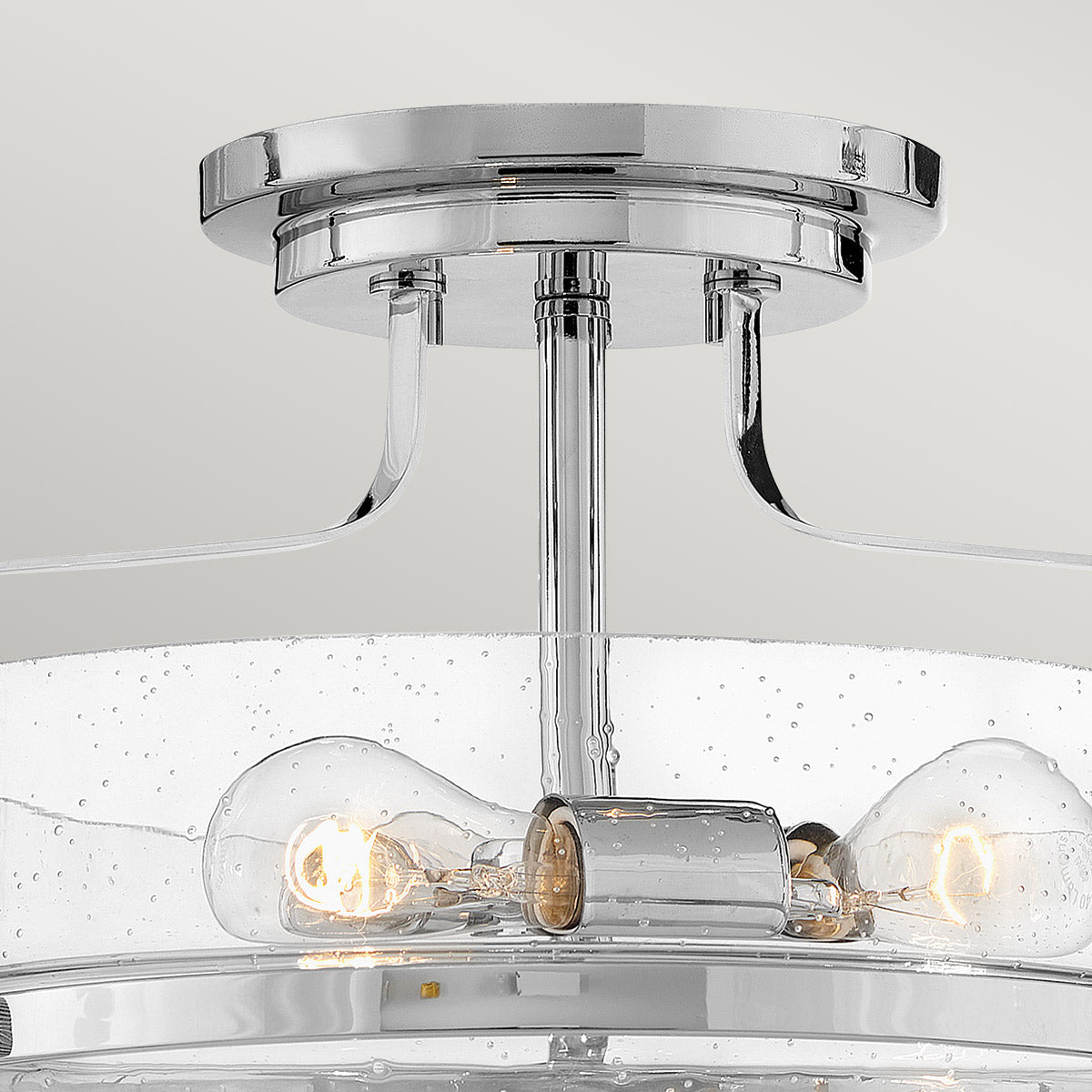 Harper 3 Light Small/Large Semi-Flush - In Various Finishes E27