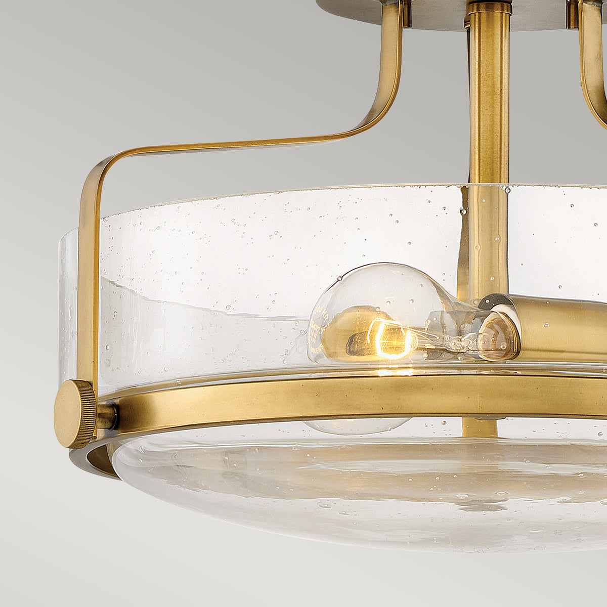 Harper 3 Light Small/Large Semi-Flush - In Various Finishes E27