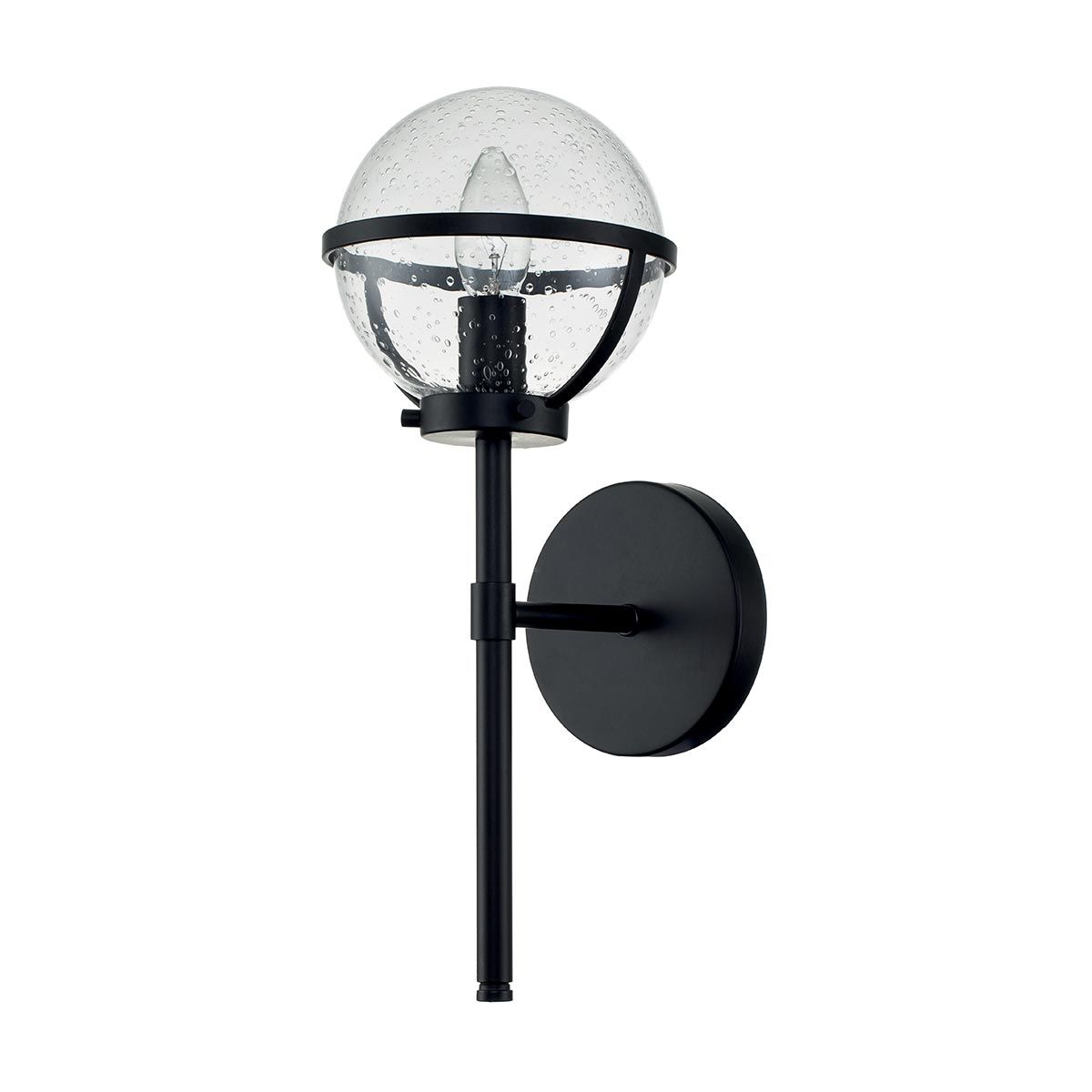Hollis Single Light Wall Light IP44 - Heritage Brass/Black/Brass