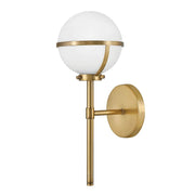 Hollis Single Light Wall Light IP44 - Heritage Brass