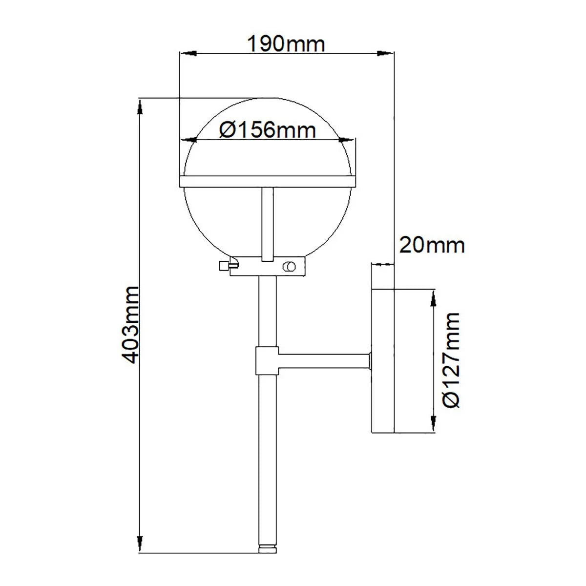 Hollis Single Light Wall Light IP44 - Heritage Brass