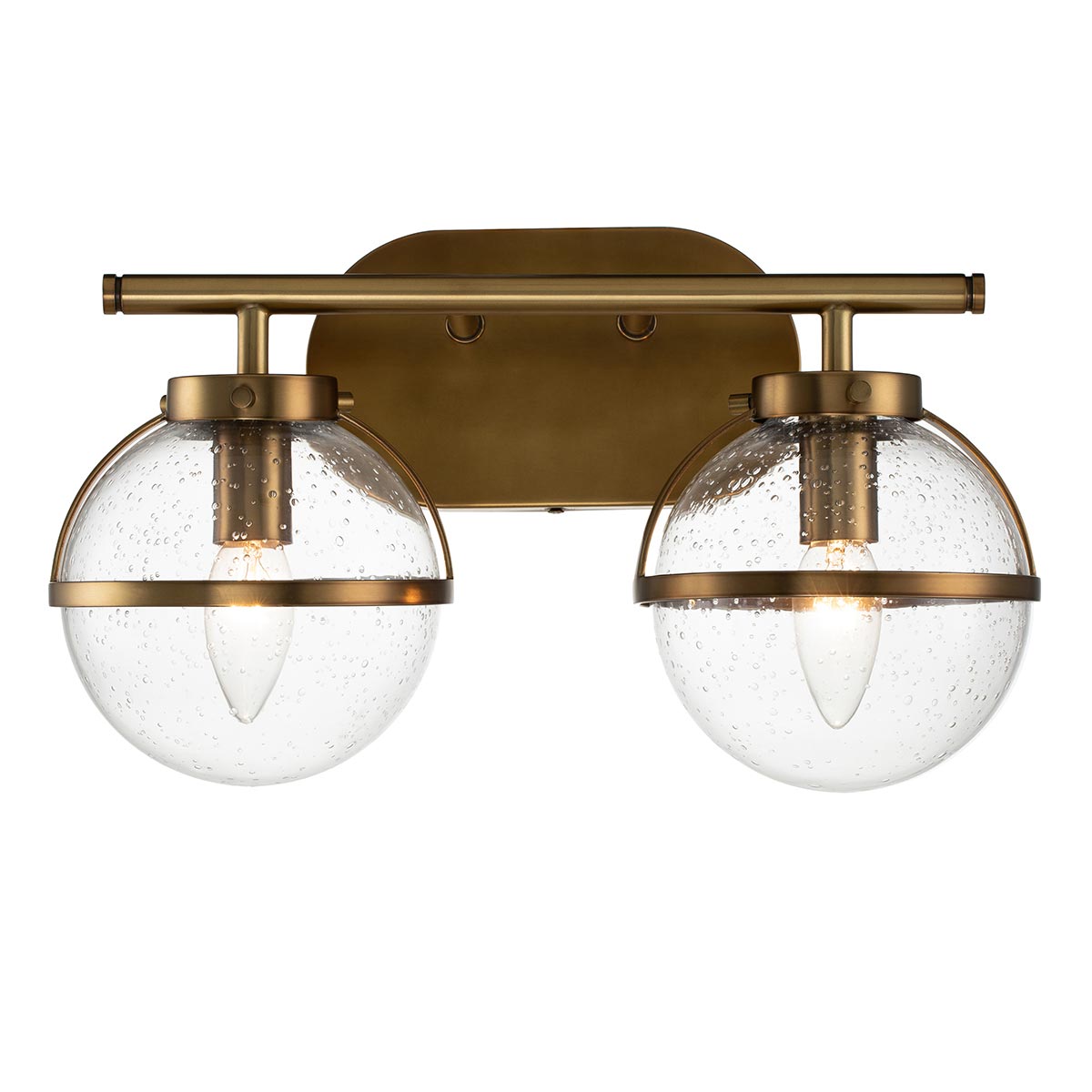 Hollis 2 Light Wall Light Heritage Brass/Black/Brass - Finish