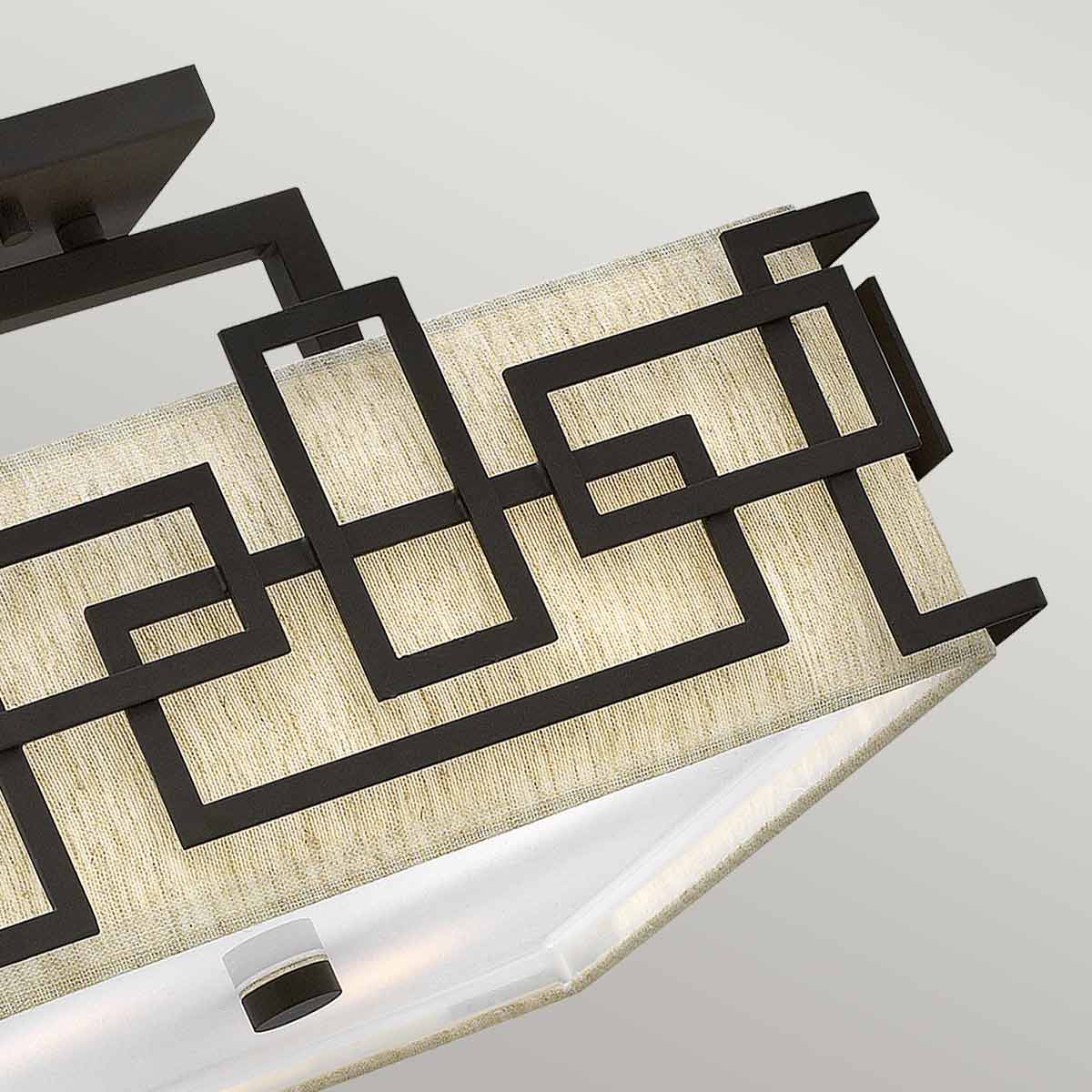 Lanza 3 Light Semi-Flush Various Finishes E27