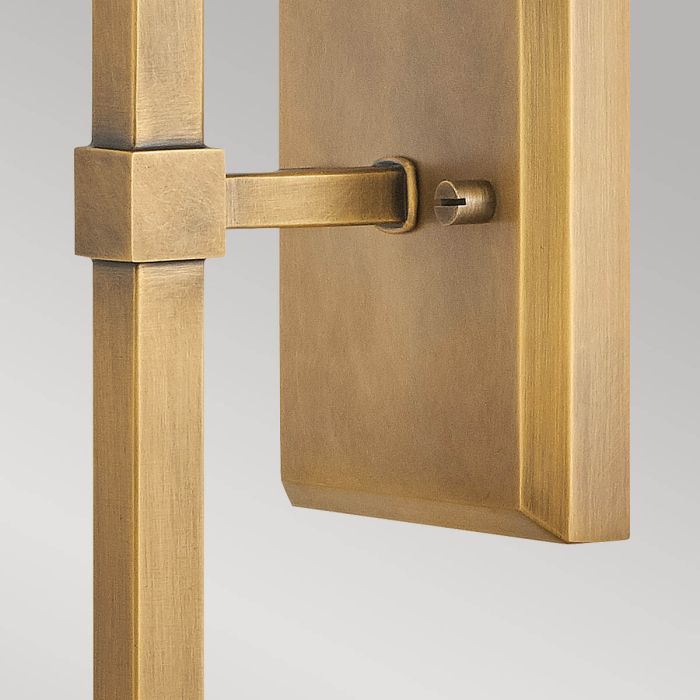 Hinkley Moore 1 lt Wall Light - Heritage Brass with Ivory Linen Shade