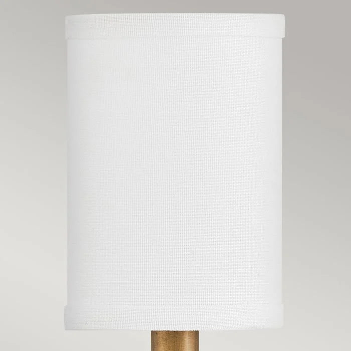 Hinkley Moore 1 lt Wall Light - Heritage Brass with Ivory Linen Shade
