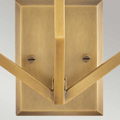 Hinkley Moore 3 lt Large Wall Light - Heritage Brass with Ivory Linen Shade