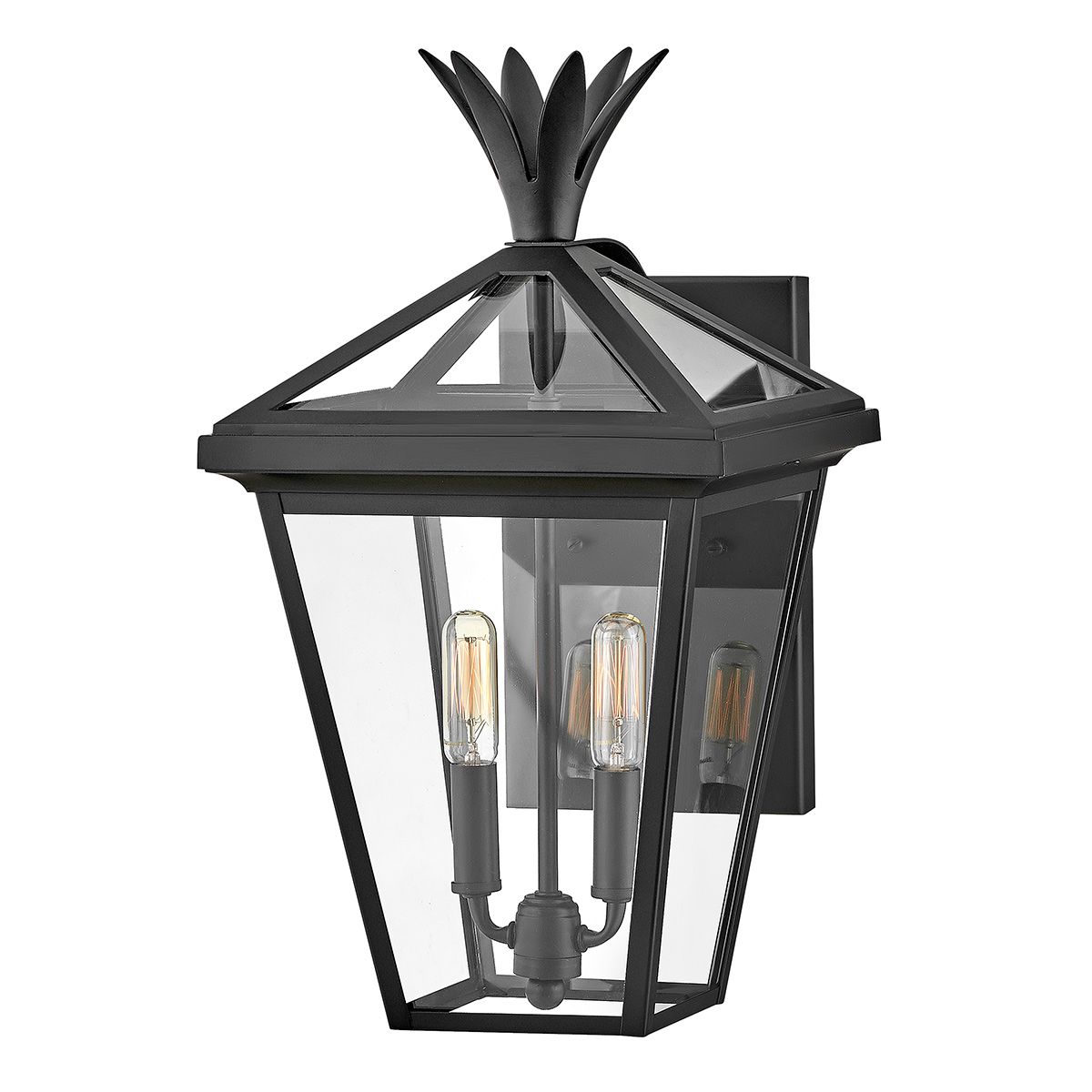 Palma 1lt Small/Medium Outdoor Wall Lantern - Black/Bronze E27 IP44