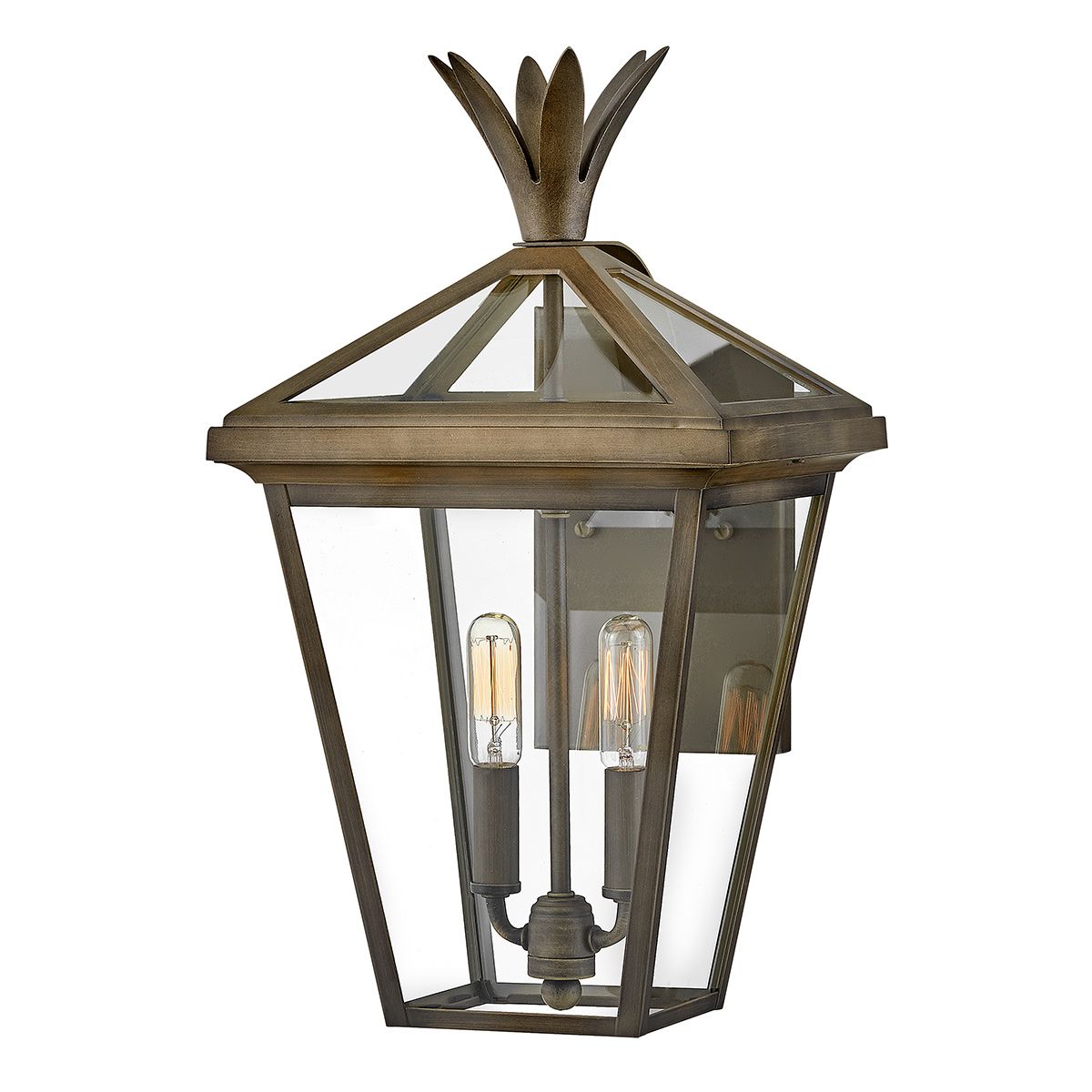 Palma 1lt Small/Medium Outdoor Wall Lantern - Black/Bronze E27 IP44