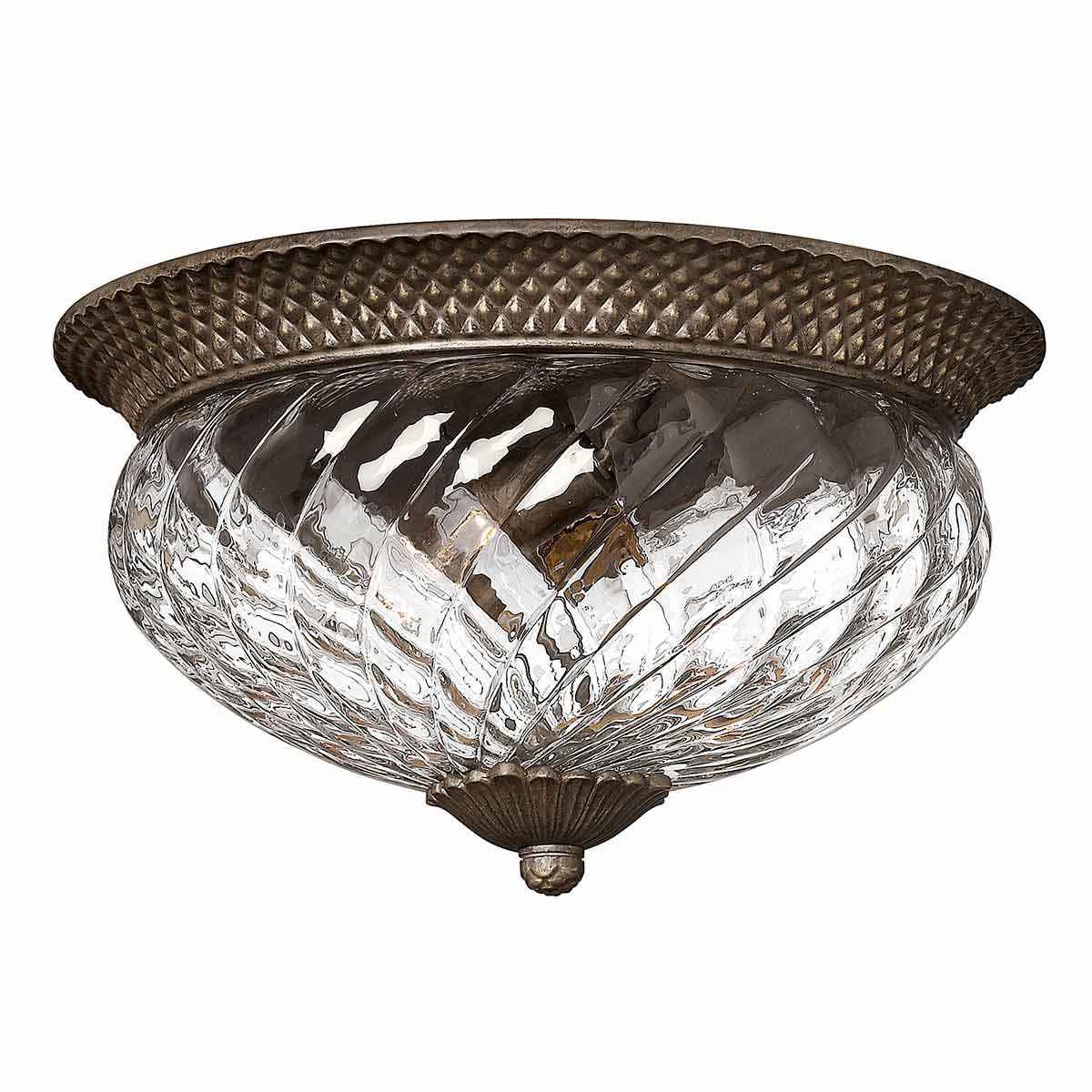 Plantation 2/3Lt Light Flush - Various Finishes E27