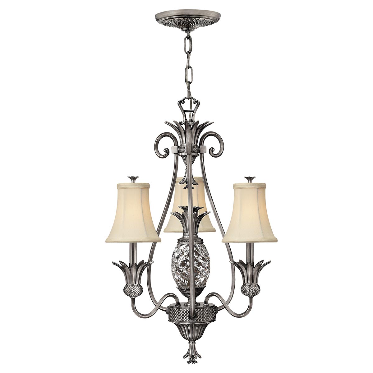 Plantation 4/7Lt Multi-Arm Pendant - Antique Nickel/Pearl Bronze