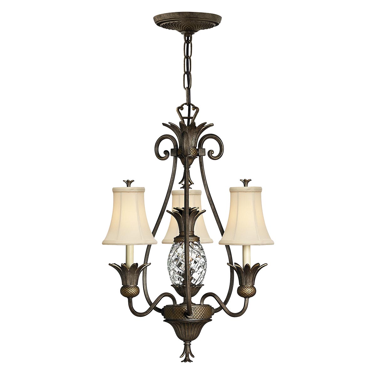 Plantation 4/7Lt Multi-Arm Pendant - Antique Nickel/Pearl Bronze