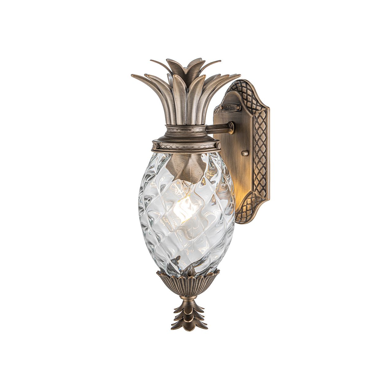 Plantation 1Lt Outdoor Wall Lantern - Burnished Bronze/Black E27 IP44
