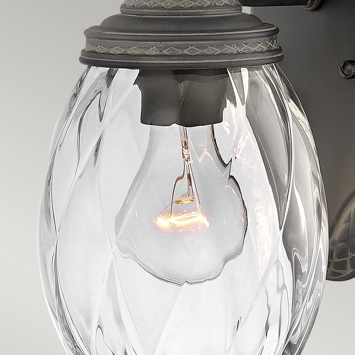 Plantation 1Lt Outdoor Wall Lantern - Burnished Bronze/Black E27 IP44