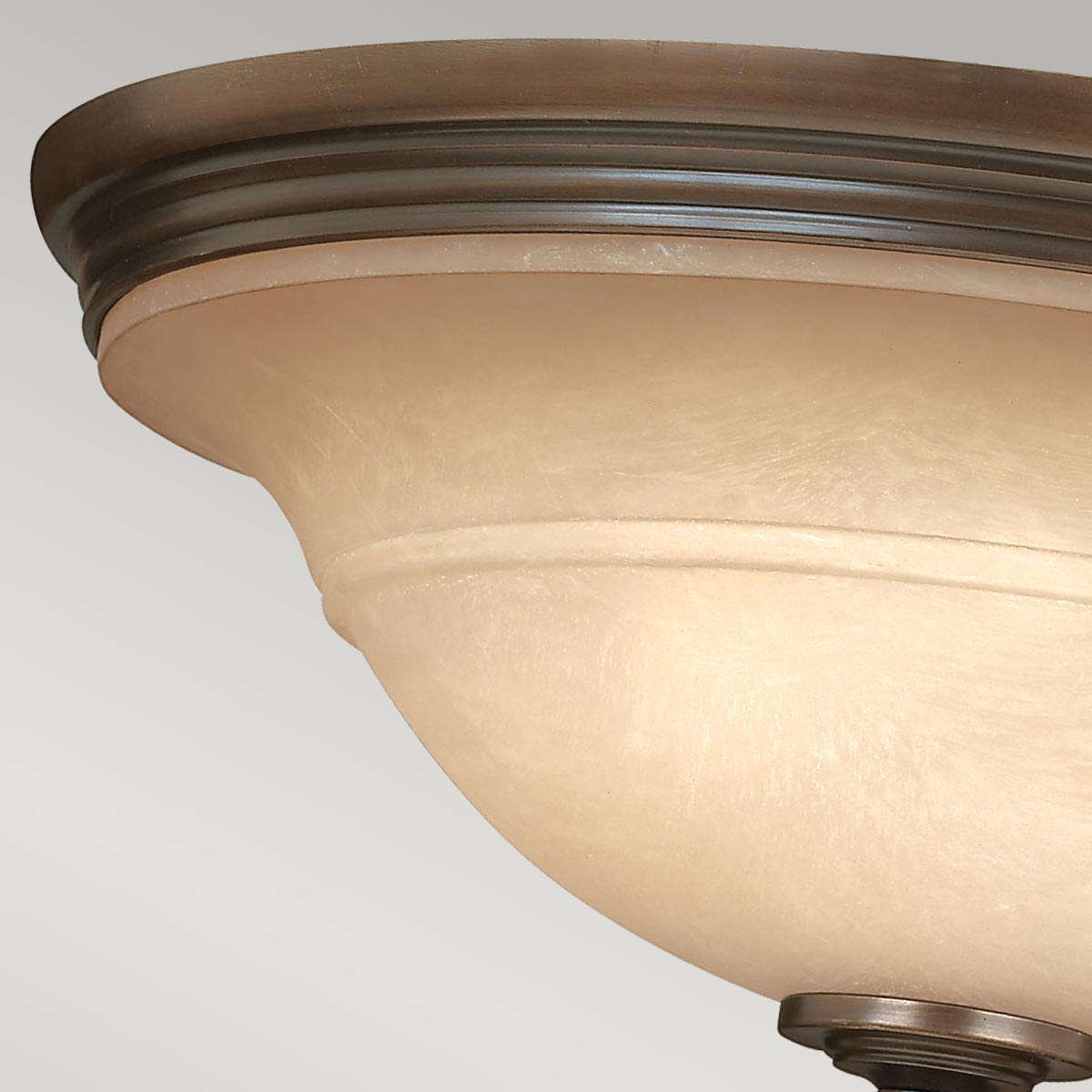 Plymouth 3 Light Flush - Olde Bronze E27