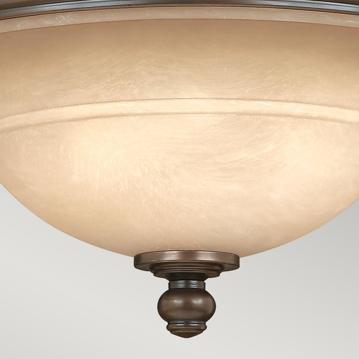 Plymouth 3 Light Flush - Olde Bronze E27
