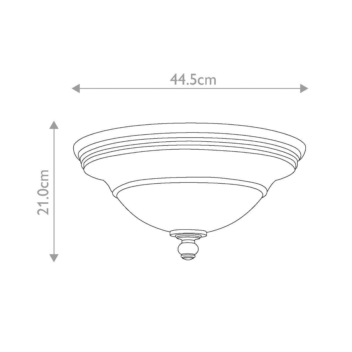 Plymouth 3 Light Flush - Olde Bronze E27