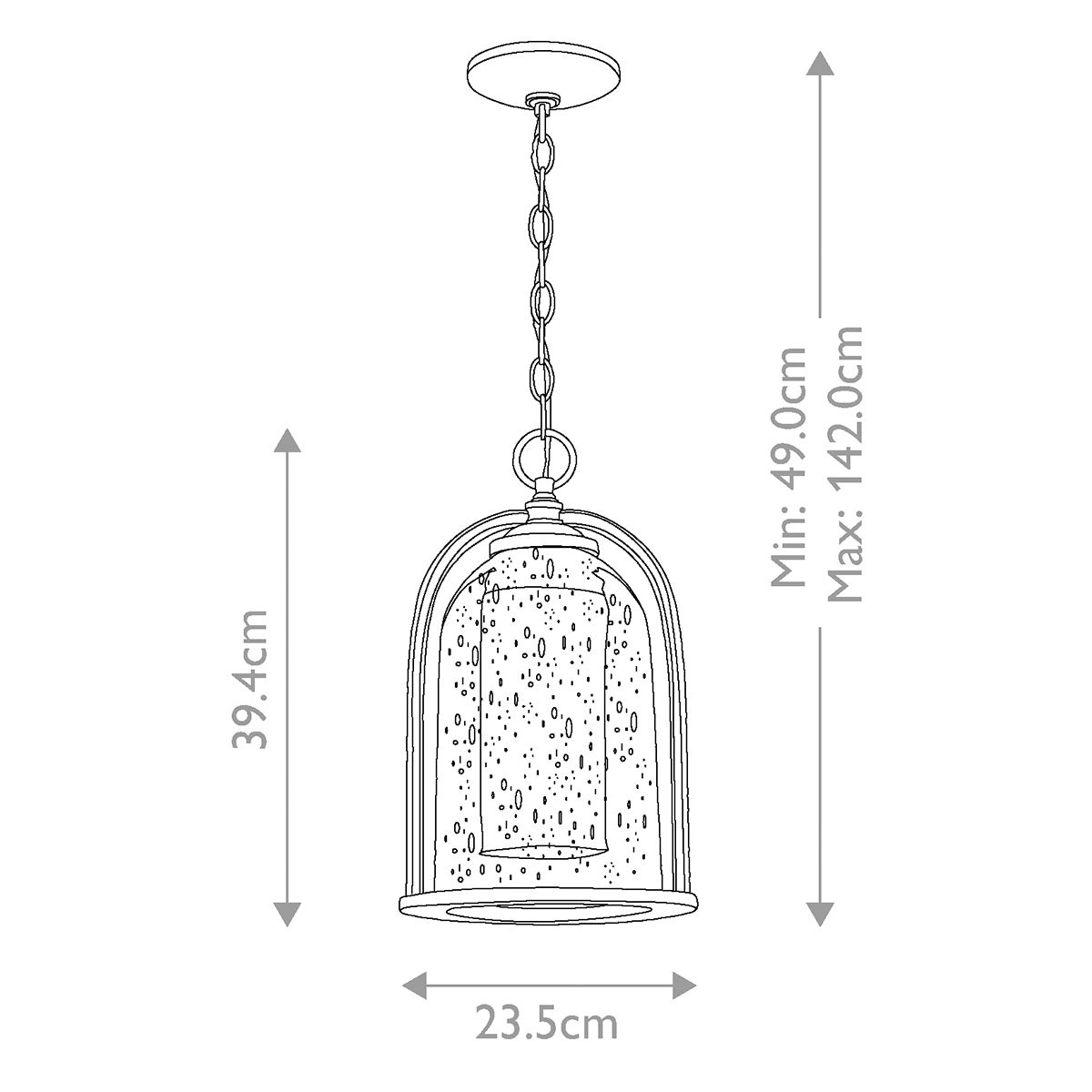 Quincy 1 Light Medium Chain Lantern - Promotional Offer
